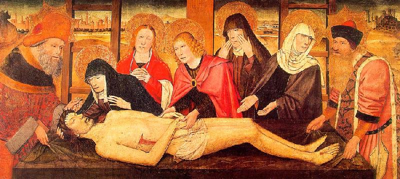 The Lamentation of Christ, canvas, Jaume Huguet